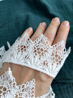 Тесьма кружево для кокетки и вязания Павлиний хвост