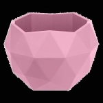 Кашпо для цветов пластиковое 0,45л d-12,3см «Топаз» Пунш