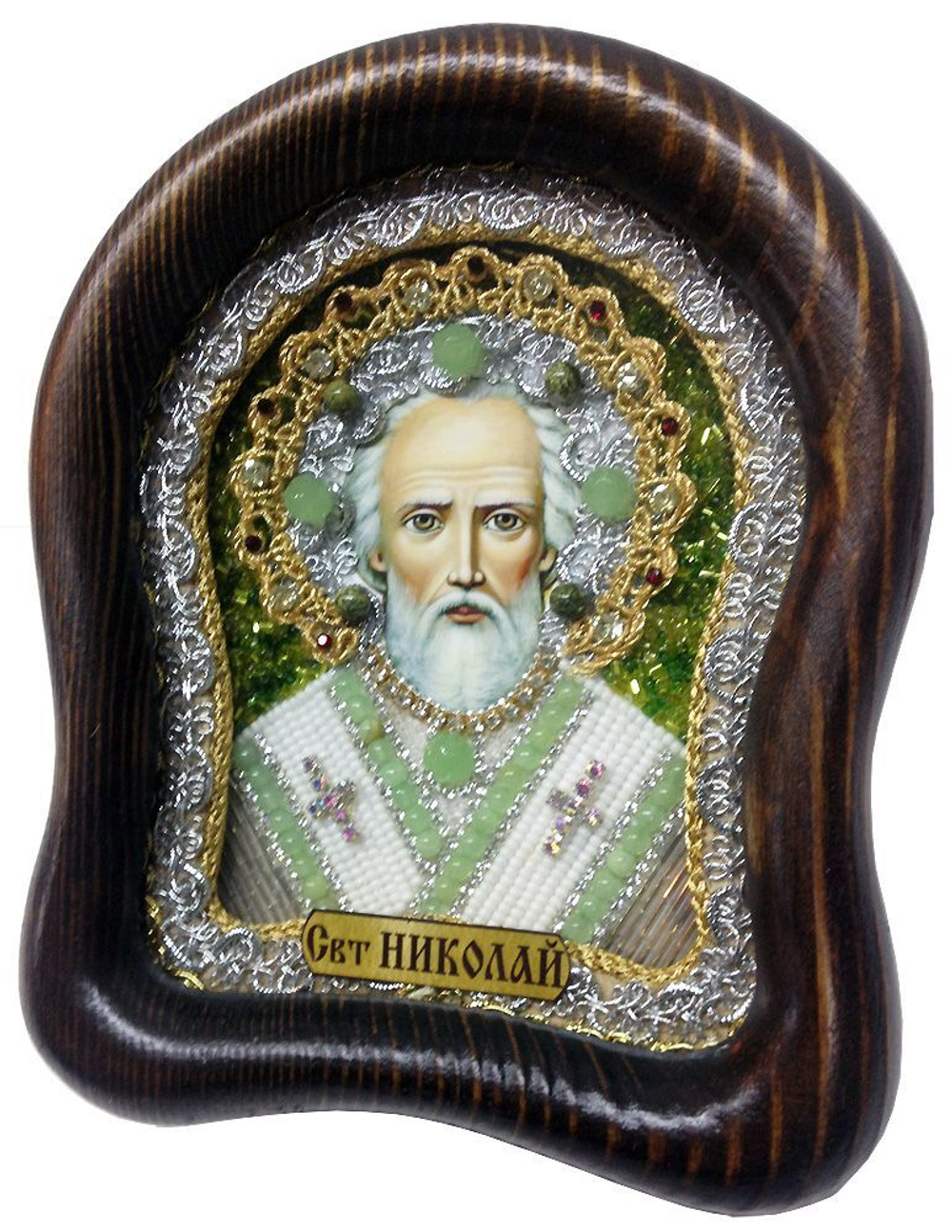 Икона Николай Чудотворец бисер