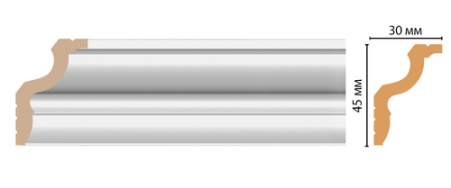 Плинтус потолочный DECOMASTER D148-114ДМ (45*30*2400мм)
