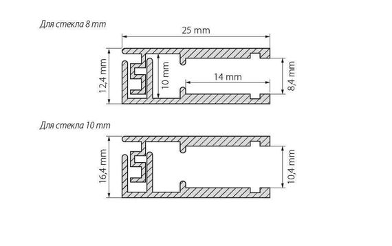 Профиль Arlight KLUS-GLASS-810-2000 ANOD 019191
