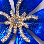 Брошь "Цветок синий"