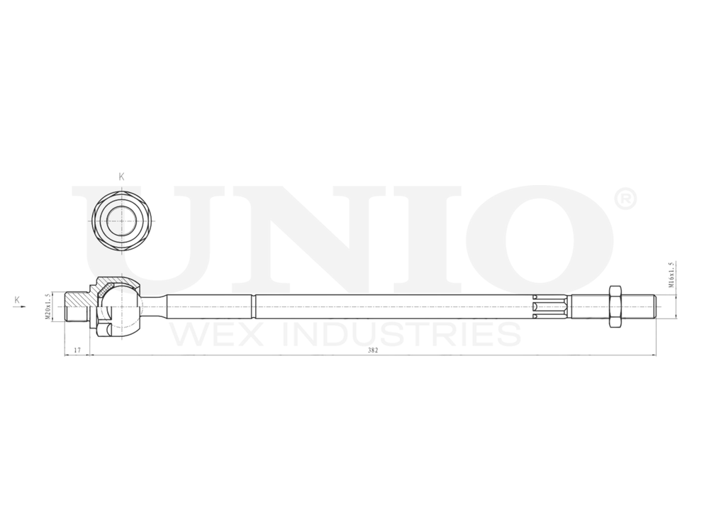 Тяга рулевая правая UNIO SSP-30064
