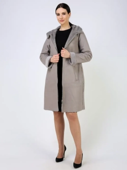 Дубленка зимняя натуральная с капюшоном