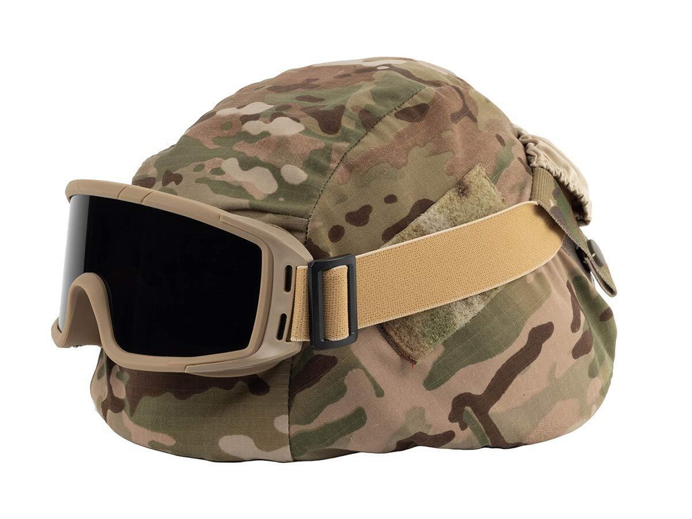 Маска стрелковая ShotTime Puma, защитная, хаки, линза серая