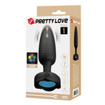 Черная анальная вибропробка с подсветкой Tarion - 12,5 см.