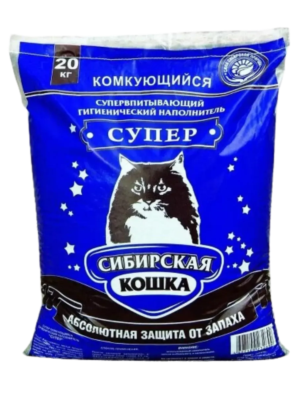 Наполнитель комкующийся для лотка Супер 20кг