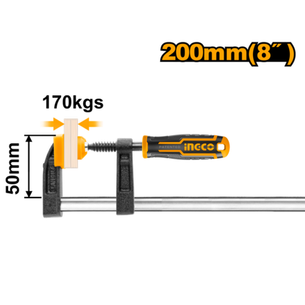 Струбцина столярная INGCO HFC020502 INDUSTRIAL 50х200 мм