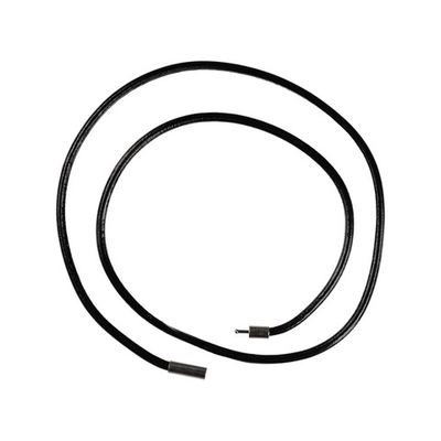 "Zlatka" Шнур кожаный с замком LCC-01 45 см d 2.5 мм 1 шт №01 черный