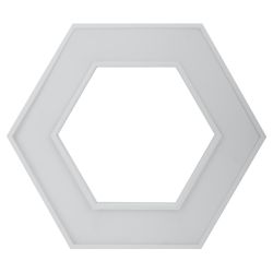 Светильник LED ЭРА Geometria SPO-123-W-40K-045 Hexagon 45Вт 4000K 2900Лм IP40 600*80 белый подвесной драйвер внутри | Декоративные светильники Geometria