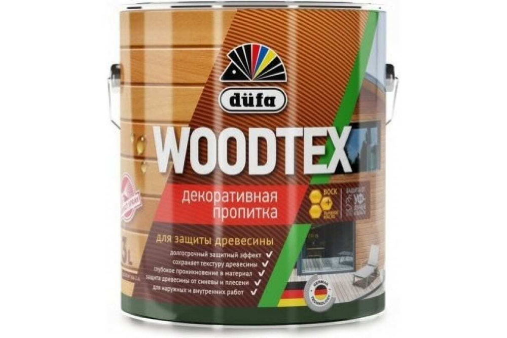 Пропитка декоративная для защиты древесины алкидная Dufa Woodtex орех