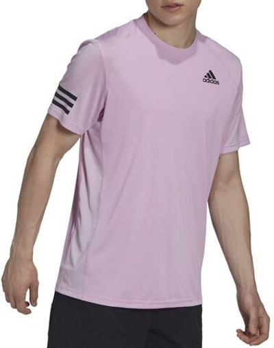 Футболка мужская теннисная Adidas Club Tennis 3-stripes Tee - bliss lilac