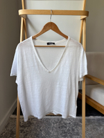 Льняная футболка Massimo Dutti, L