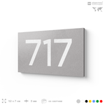 Номер на дверь 717, табличка на дверь для офиса, квартиры, кабинета, аудитории, склада, серая 120х70 мм, Айдентика Технолоджи