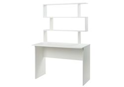 Письменный стол Дижон с надстройкой 110х55х161 белое тиснение