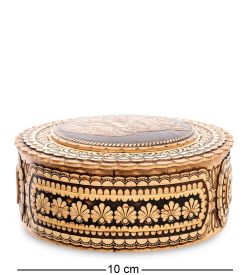 Народные промыслы BST-401/ 6 Шкатулка «Гепард» (береста)