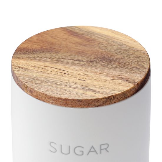 Банка керамическая для хранения сахара, 400 мл, белая