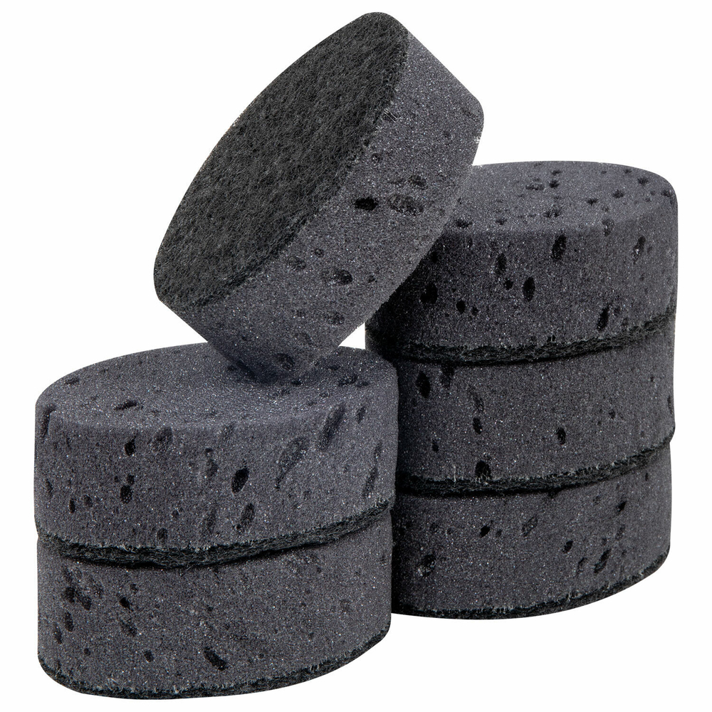 Губки для посуды OVAL BLACK 95х65х35 мм комплект 6 шт. КРУПНОПОРИСТЫЙ поролон/абразив LAIMA (8 штук в упаковке)