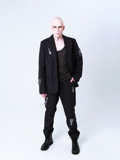 Пиджак "Бессмертный" с пайетками. Черный