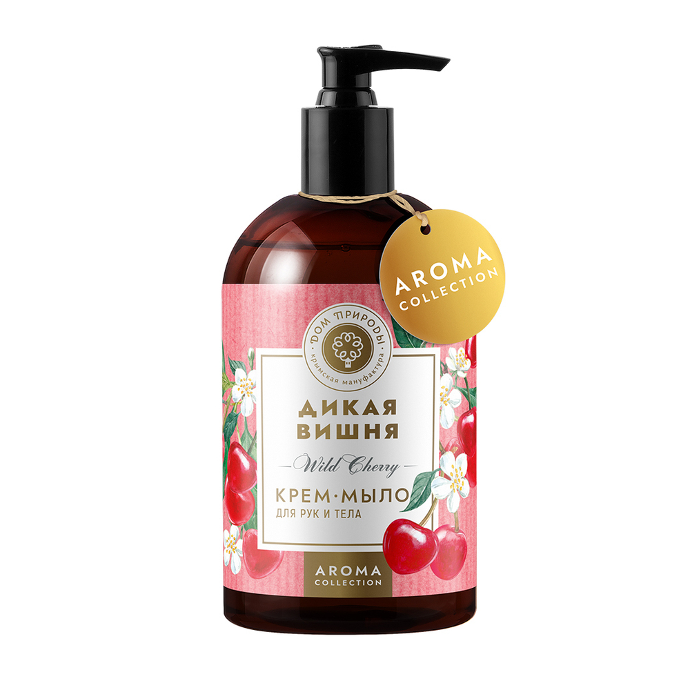 Крем-мыло для рук и тела Дикая вишня, 300 мл (3,22 б)