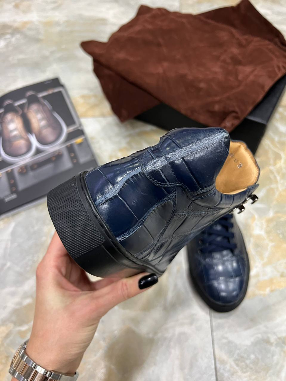 Кеды из кожи крокодила, арт. 470806521