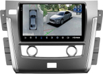 Магнитола Nissan Patrol Y62 2010-2019 (экран климата внизу) - Teyes CC3-2K-360 на Android 10, 2K QLED, 6Гб+128Гб, CarPlay, 4G SIM-слот, 4 камеры в комплекте