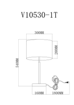 Лампа настольная Moderli V10530-1T Visalia
