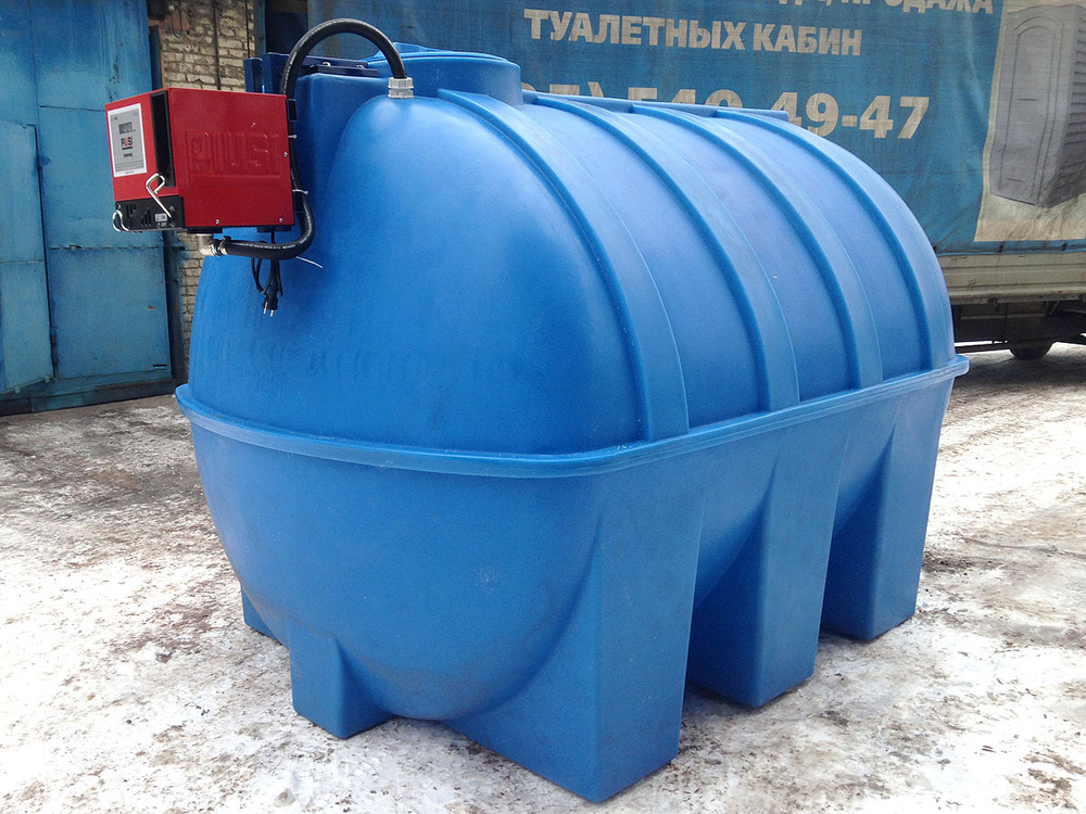 Мини АЗС Cube G 5000 комплектация: топливозаправочная колонка Cube 56/33, бак 5000л, крепеж и соединия Полимер-Групп PIUSI 5000 л. горизонтальная (2631x1800x1850см;) - арт.559154