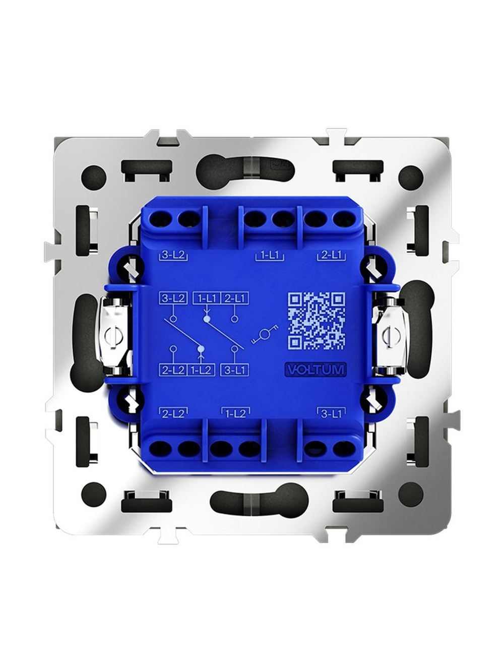 Переключатель проходной 2-кл. СП S70 10А механизм графит Voltum VLS020307