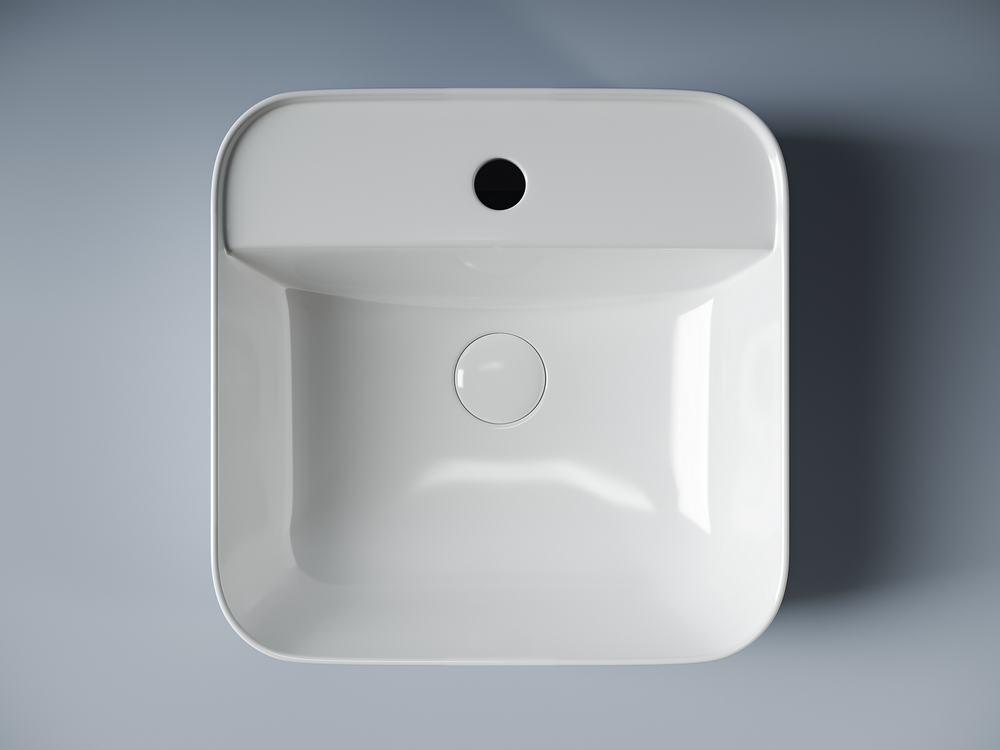 Умывальник чаша накладная квадратная Element 390x390x140мм