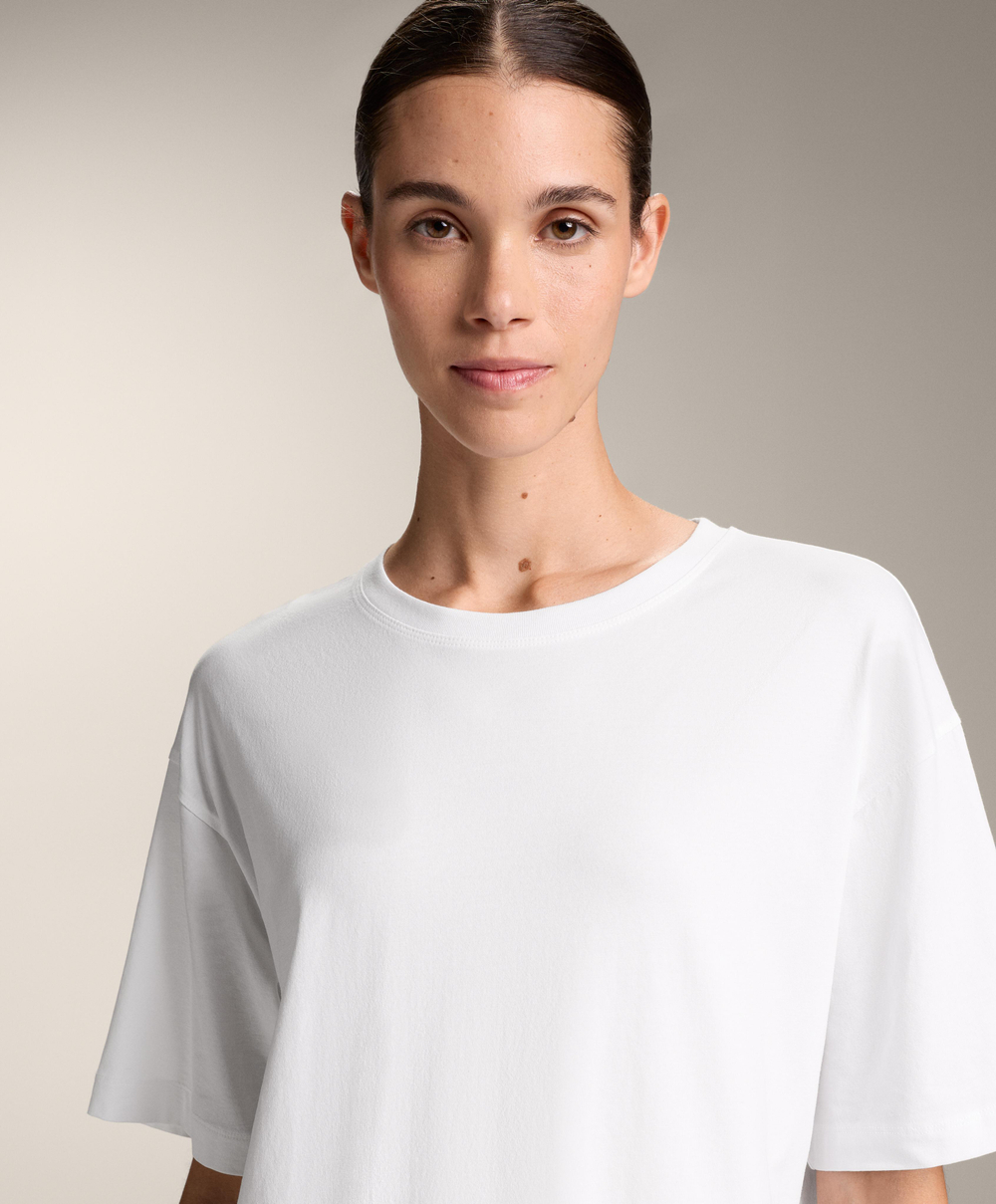 Oysho Футболка из смесового хлопка, белый