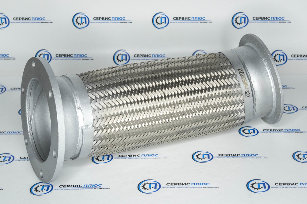 Гофра выхлопная SHACMAN F3000 WP12 (L=370 d=140) (хомут/фланец 6 отверстий) dz95259540322