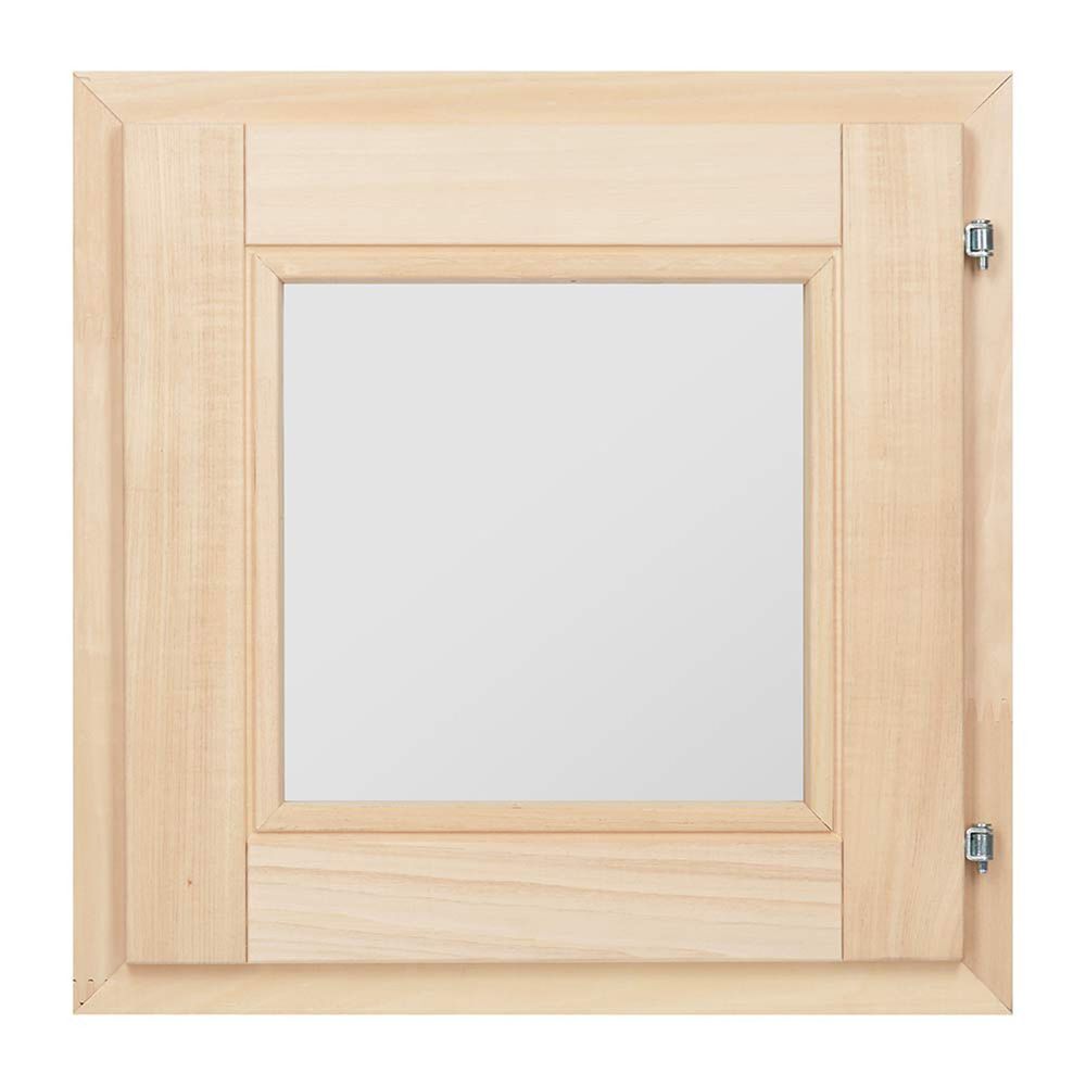 Форточка для бани и сауны Банные штучки, открытие наружу, двойное стекло, 40 х 40 см, липа, 271228