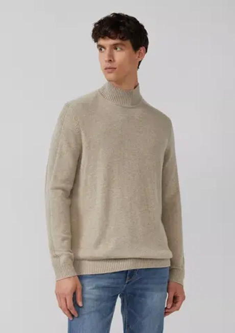 Вязаный свитер из смесовой шерсти с воротником-стойкой s.Oliver