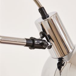 UML-T702 E14 SILVER Торшер напольный под лампу Е14. 60W. с регулировкой наклона. Механический выключатель. Серебристый. ТМ Uniel