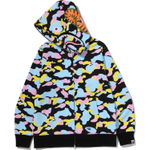 A Bathing Ape Bathing Ape Multi Camo Sweatshirts Cotton Long Sleeved Moderate No Fleece Lined Regular Edition Zip Closure 1m20 115 005