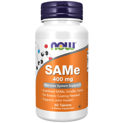 Now Foods SAMe 400 mg 60 tablets, S-аденозил-L-метионин !!! Срок 07.2025