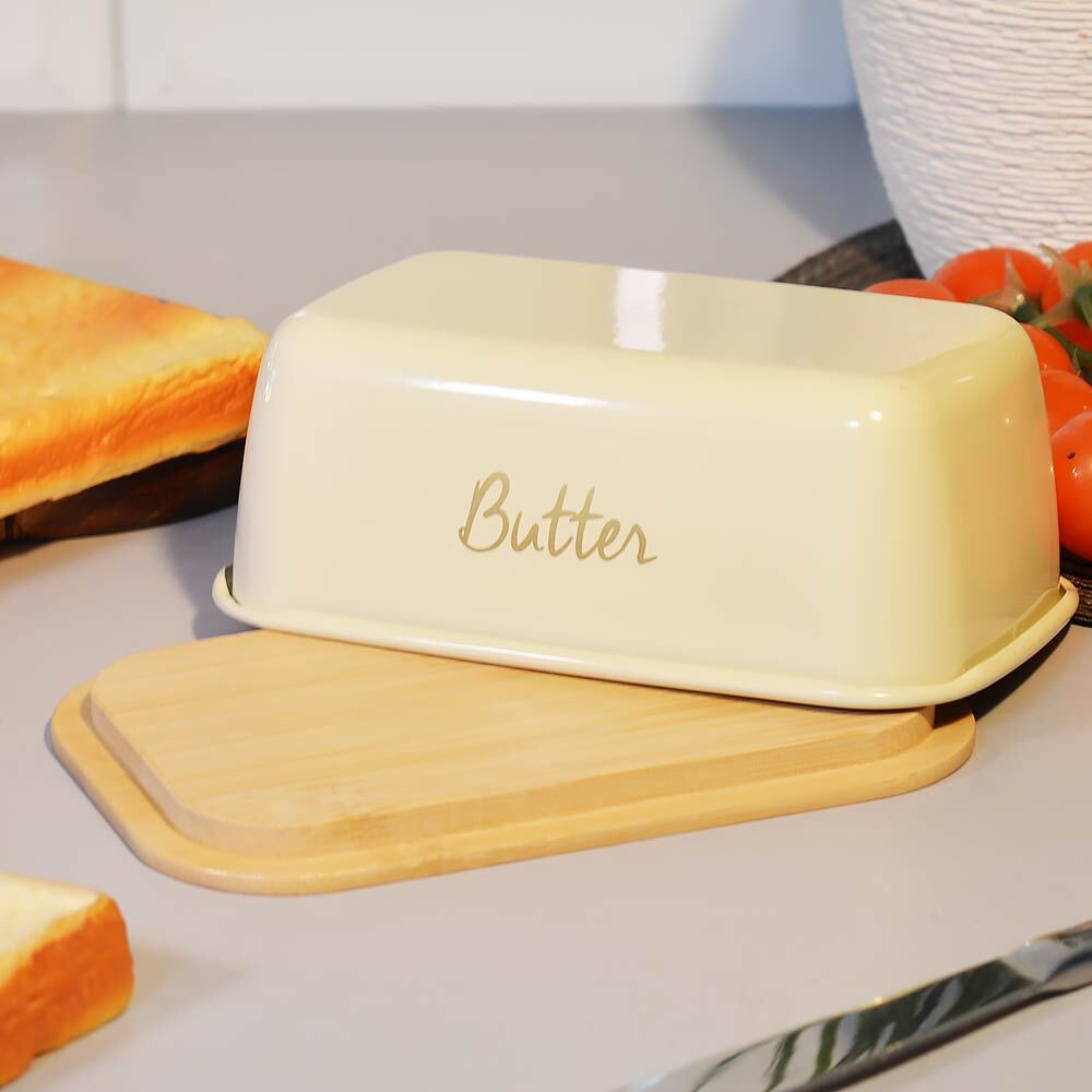 Масленка "Арктик" 15*10*6см, цвет бежевый