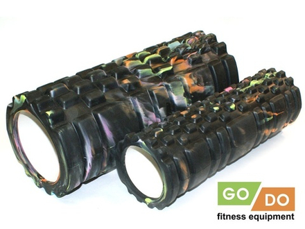 Валик-матрёшка для йоги полый жёсткий GO DO :YJ-5008-2  (Чёрный)