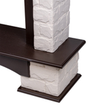 Портал Firelight Forte Classic камень белый, шпон темный дуб