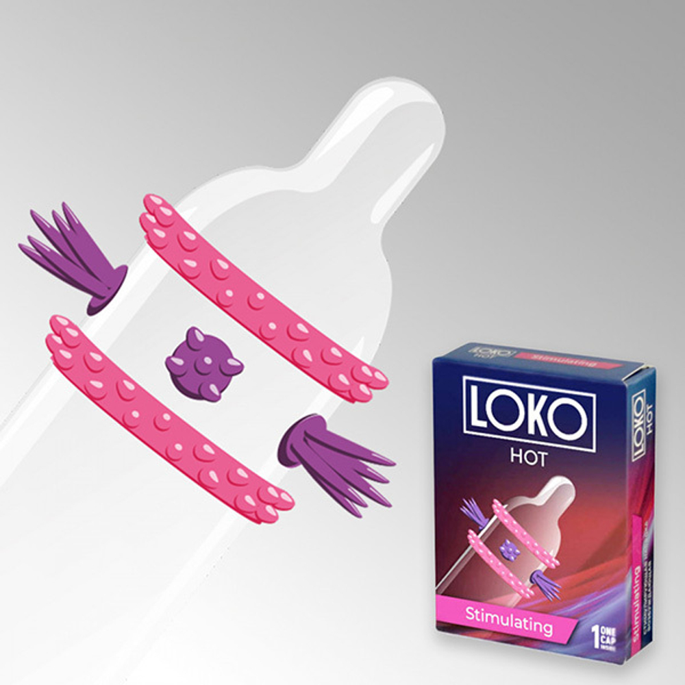 Стимулирующая насадка на пенис 19см с возбуждающим эффектом Sitabella Loko Hot