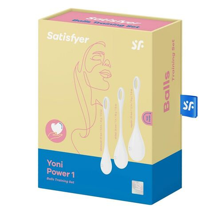 Набор вагинальных шариков Satisfyer YONI, силикон, белый