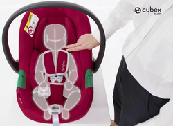 Коляска Cybex Talos S Lux TPE complete Aton B2 Dynamic Red 3 в 1 Stormy Blue с дождевиками