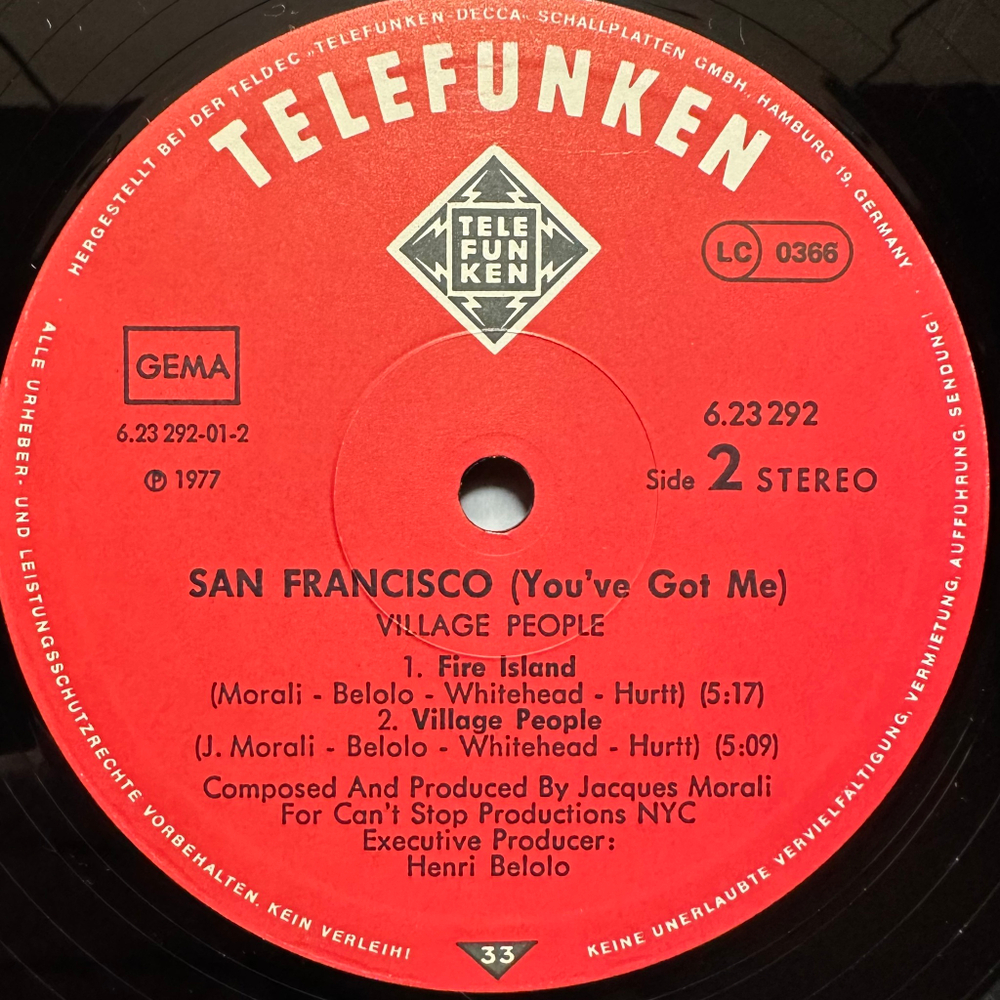 Village People - Village People (Германия 1977г.)