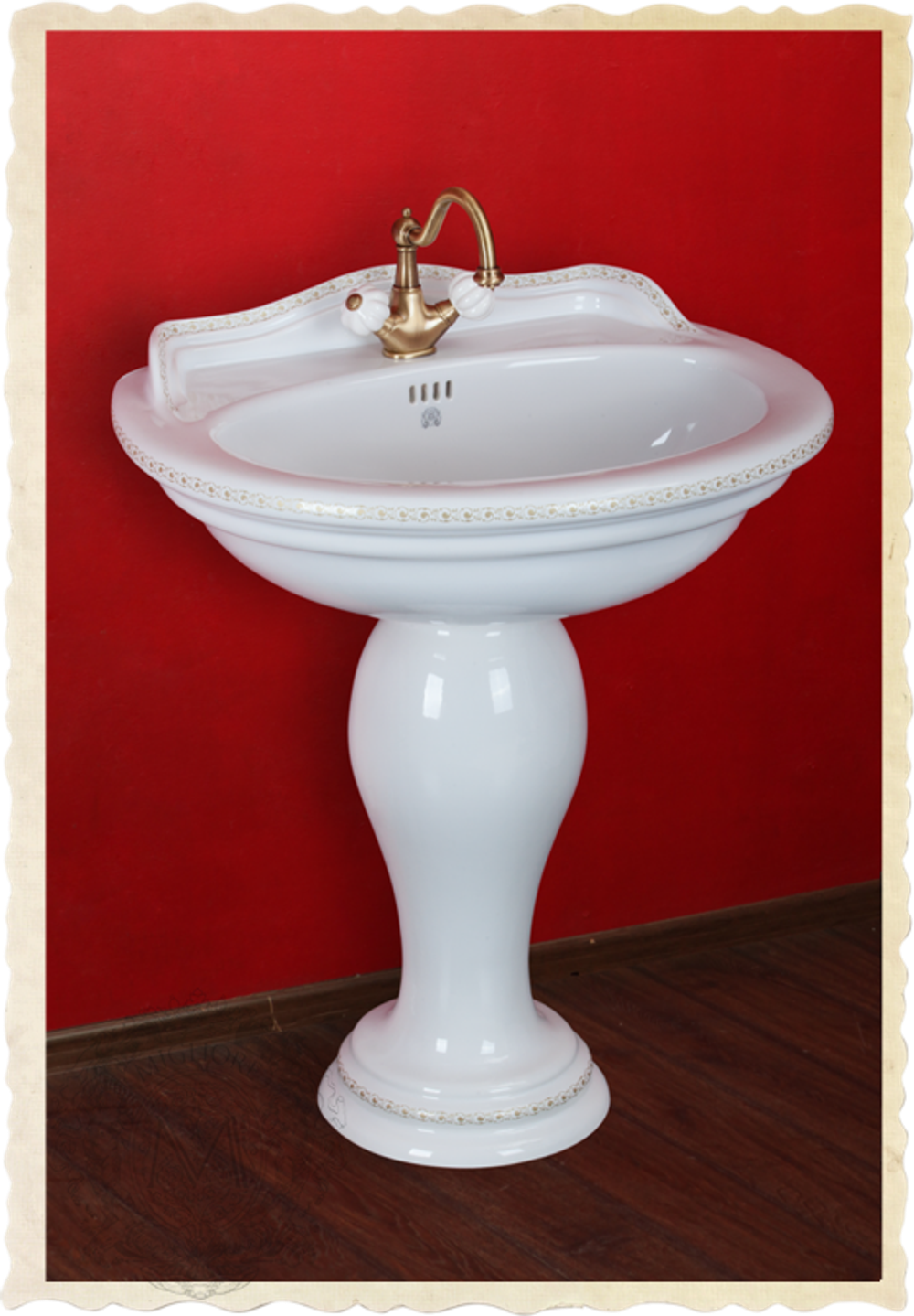 Раковина Migliore Milady ML.MLD-25.773.D3.BR,  77x60.5см., декор  бронза