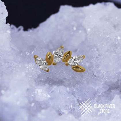 Curv Marquise v.2 Crystal PVD Yellow