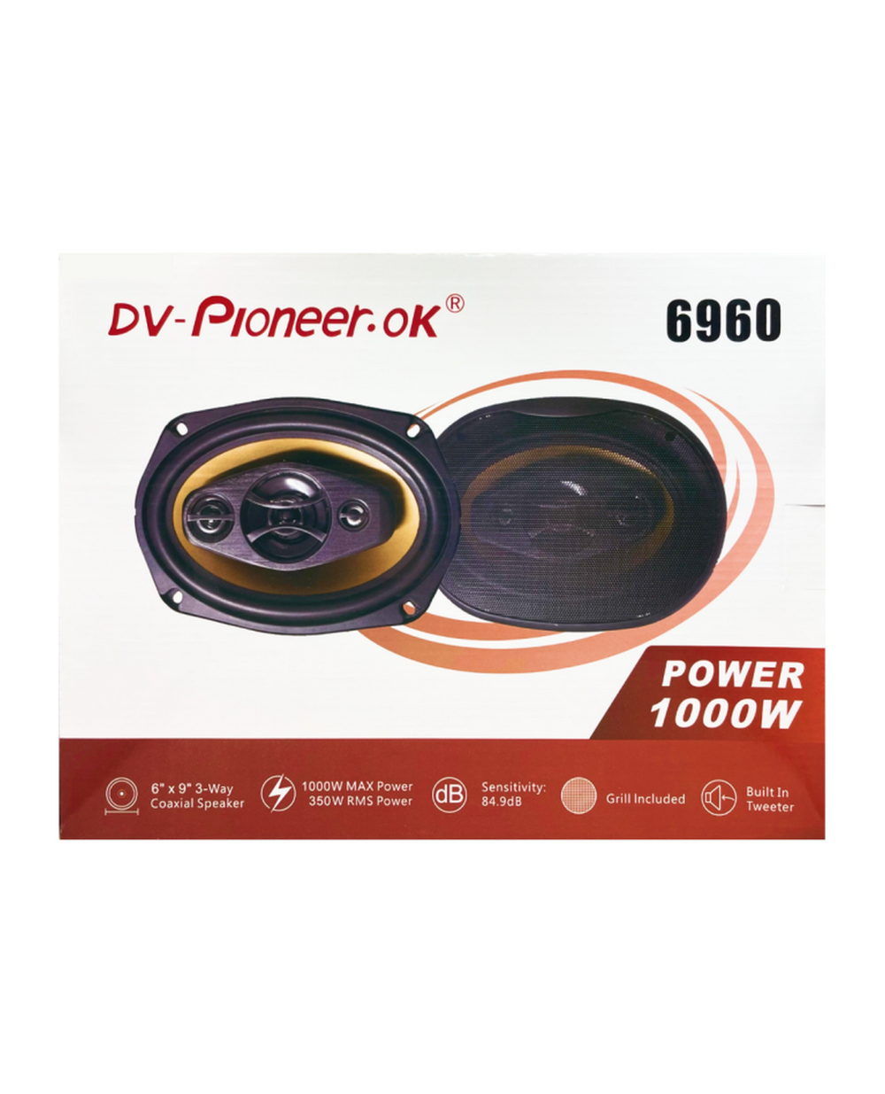 Автоколонки 6x9". 4-х полосные с сетками "комплект 2шт" DV-Pioneer.Ok 6960