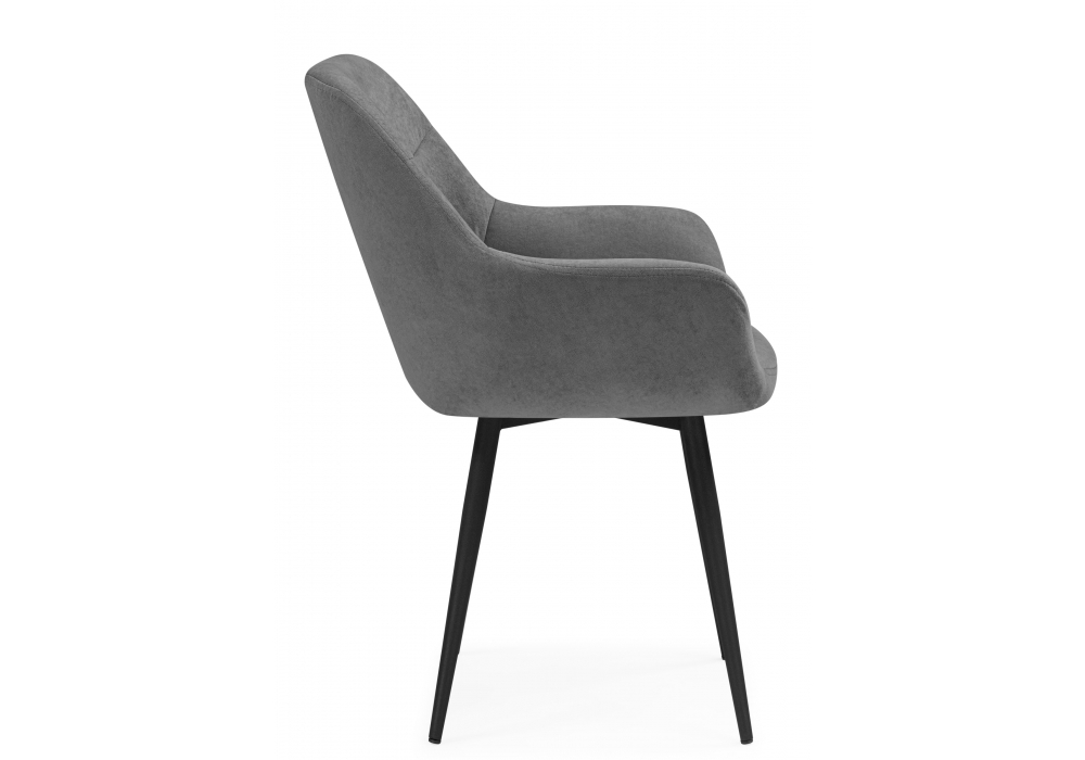 Стул на металлокаркасе Woodville Флюид темно-серый (zd 995), черный