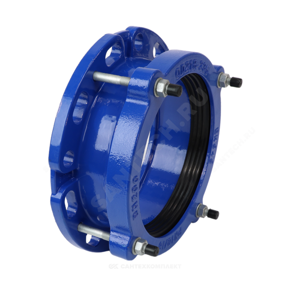Муфта чугун соединительная Ду 175 (Дн 192-210) Ру10/16 ПФРК Benarmo 7010