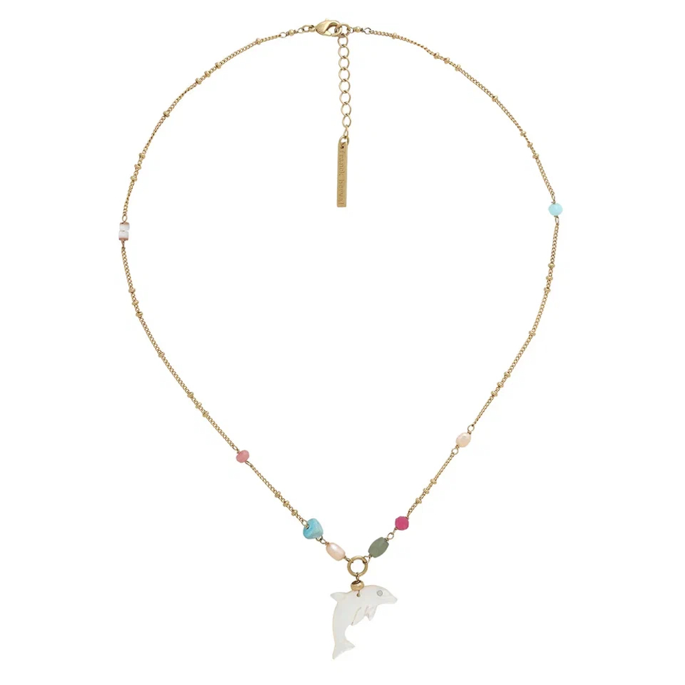 Колье Franck Herval, Summer, с ракушками, нефритом, жемчугом, бирюзой и кристаллами, FH26.1-15-64621